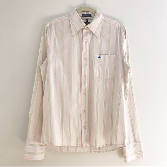 Hollister Other - 2/$10 Hollister Button Down Shirt Striped Cotton M
